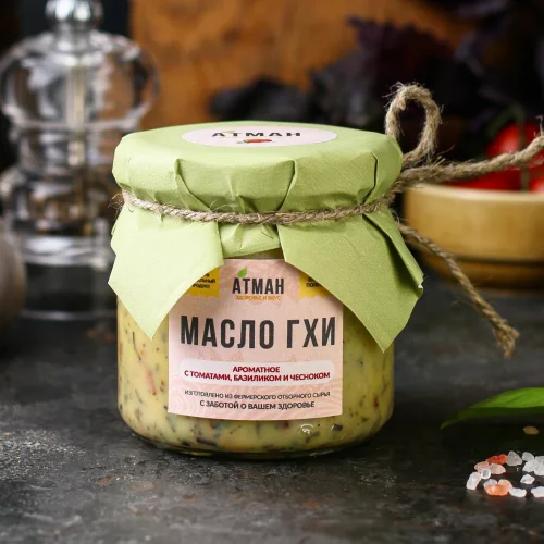 Масло ГХИ с томатами, базиликом и чесноком, 150/400 гр