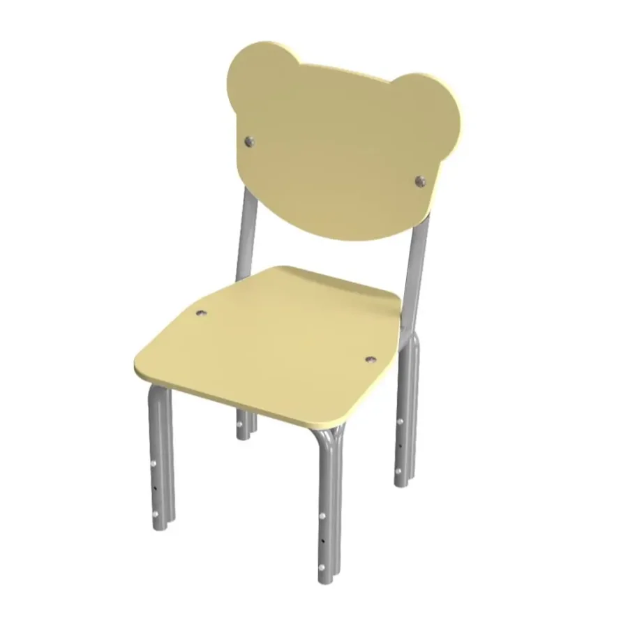 Children's chair growth group 00 Plywood (lacquer),metal legs adjustable height