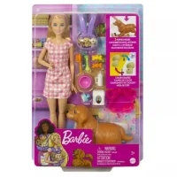 Новорожденные щенки (блондинка) Кукла Barbie Семья HCK75 