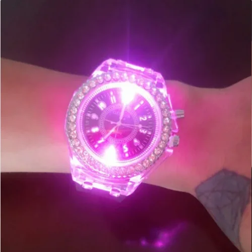 2023 самые продаваемые прозрачные часы для мужчин и женщин унисекс кварцевые светящиеся спортивные легкие часы Женева силиконовые часы One Dropshipping