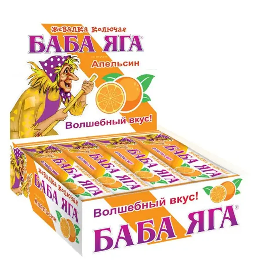 Баба Яга апельсин жевательная конфета