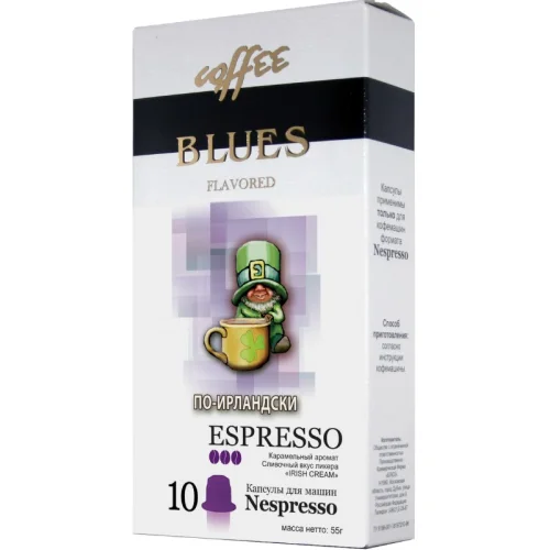  Flavored coffee in Irish capsules (10 pcs) for Nespresso coffee machine Flavored coffee in Irish capsules (10 pcs) for Nespresso coffee machine Irish coffee capsules (10 pcs, flavored) for Nespresso coffee machine