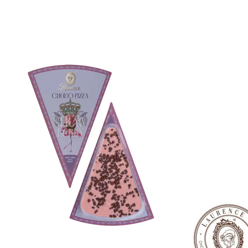 Chocolate pizza "Strawberry" white chocolate with sponge cake Choco pizza 100 g