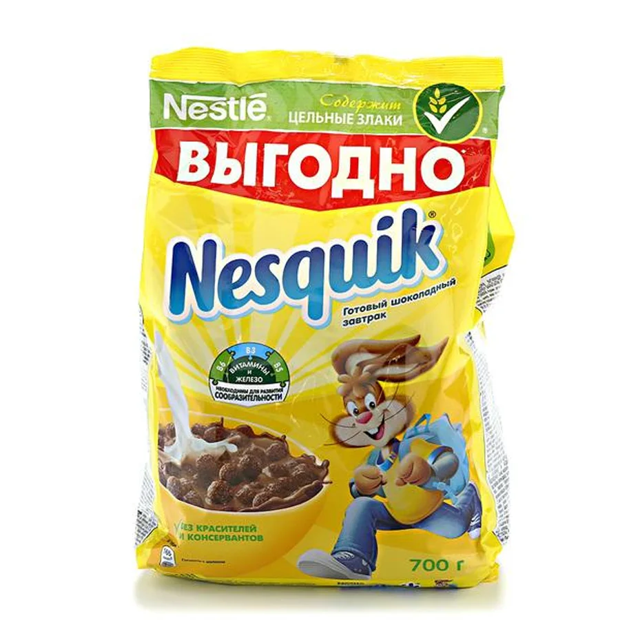 Готовый шоколадный завтра Nesquik