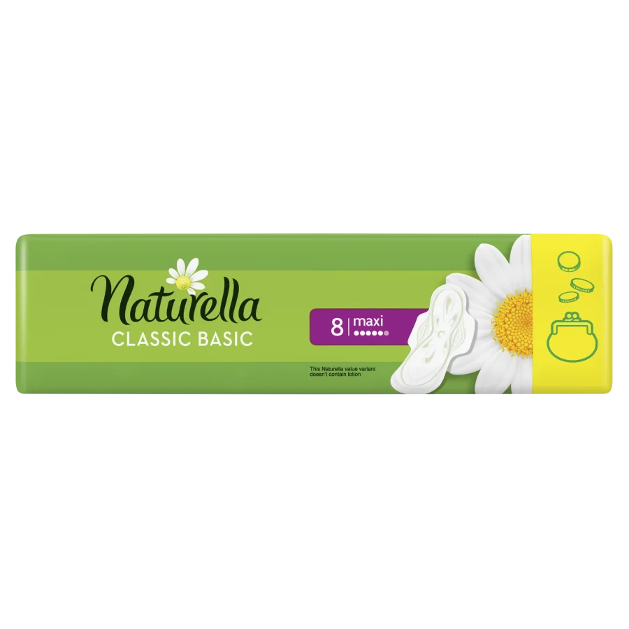 Женские ароматизированные прокладки NATURELLA CLASSIC  Basic Maxi Single, 8 шт.
