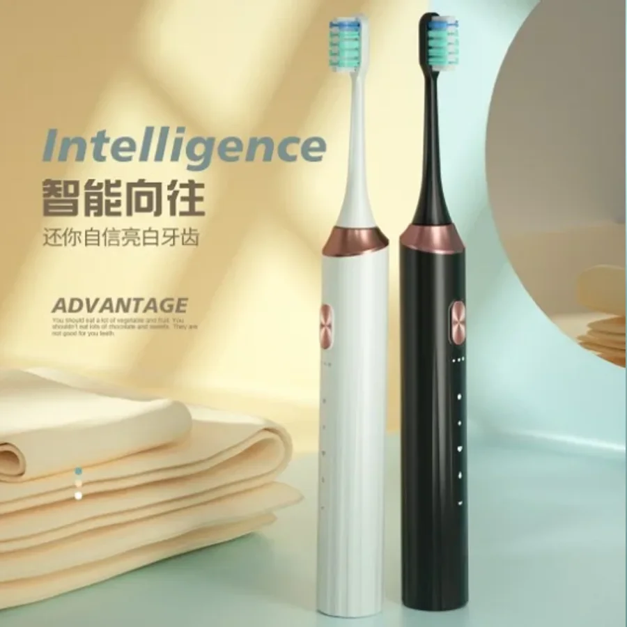ZQANG Soft Hair Magnetic Levitation Electric Toothbrush Ultrasonic Waterproof Charging 15 Files Unisex XM803