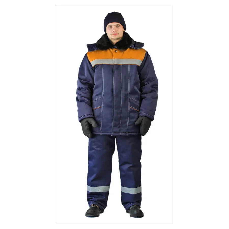 Winter suit "BLIZZARD" jacket / polukomb. color: T.blue/orange 