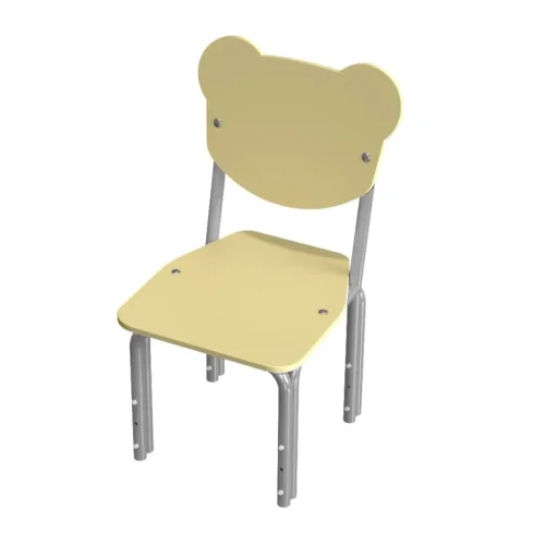 Children's chair growth group 2 Plywood (varnish),metal legs