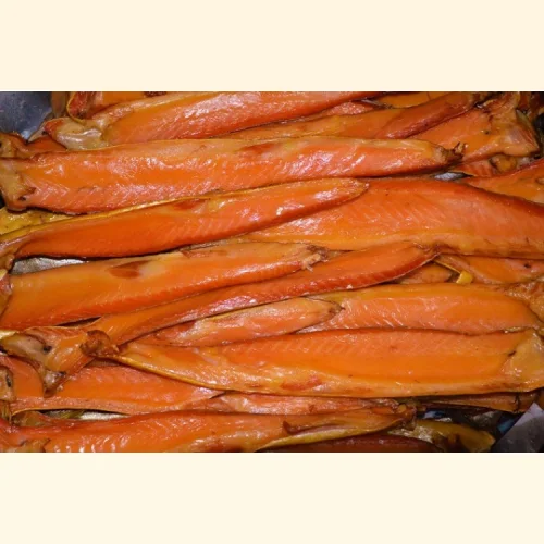 Cold smoked salmon bellies