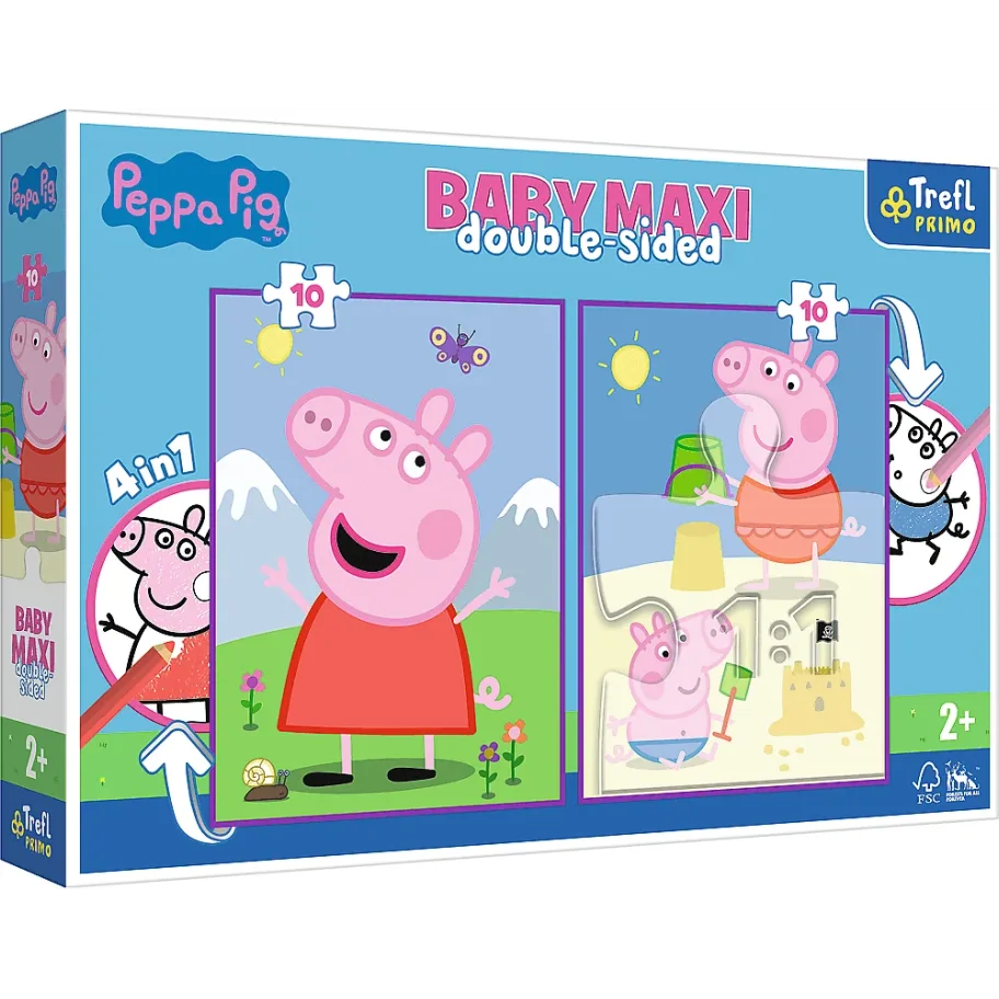 Peppa Pig: A Good Day Baby MAXI Double-sided Puzzle Trefl 43001