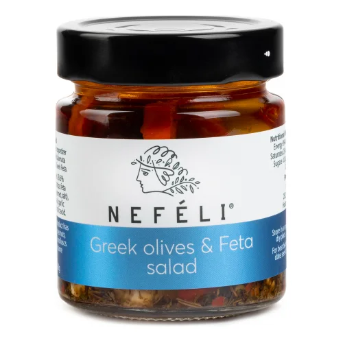 Olives with Feta cheese "Greek salad", NEFELI (0.185kg)