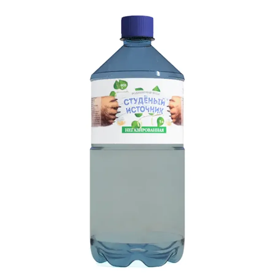 Вода родниковая питьевая 1.0л н/газ «Студёный Источник»