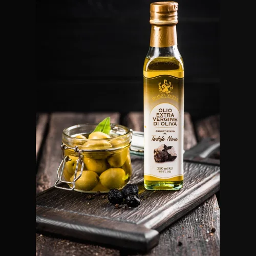 Масло оливковое Extra Virgin со вкусом черного трюфеля 250 мл Италия / трюфельное масло