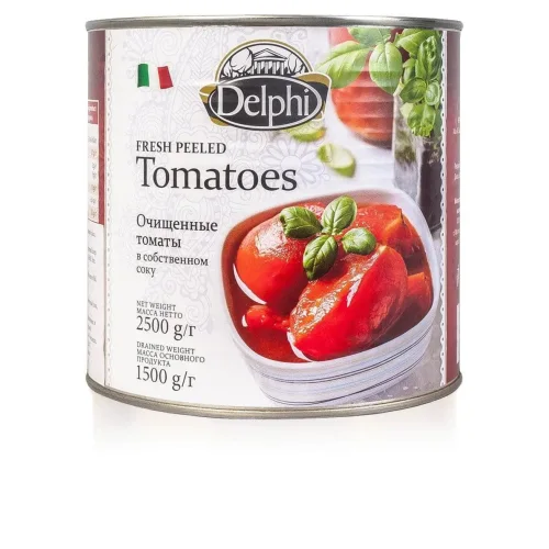 Tomatoes peeled in their own.DELPHI juice 2500g