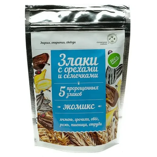 Ecomix "5 sprouted cereals with "Nuts and Seeds", 150 gr.