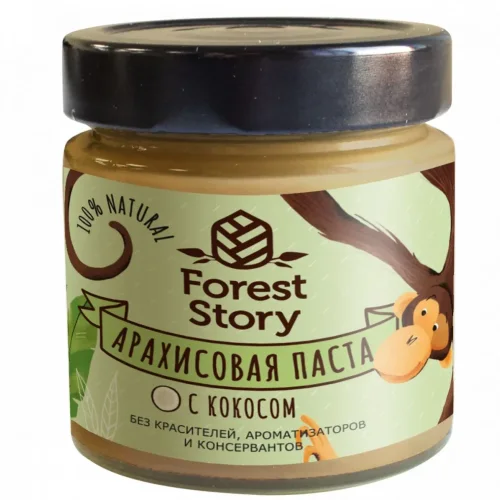 Peanut paste with coconut / Forest Story / 180 g