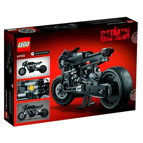 Конструктор LEGO Technic Бэтмен Бэтцикл 641 деталь, 9+, 42155