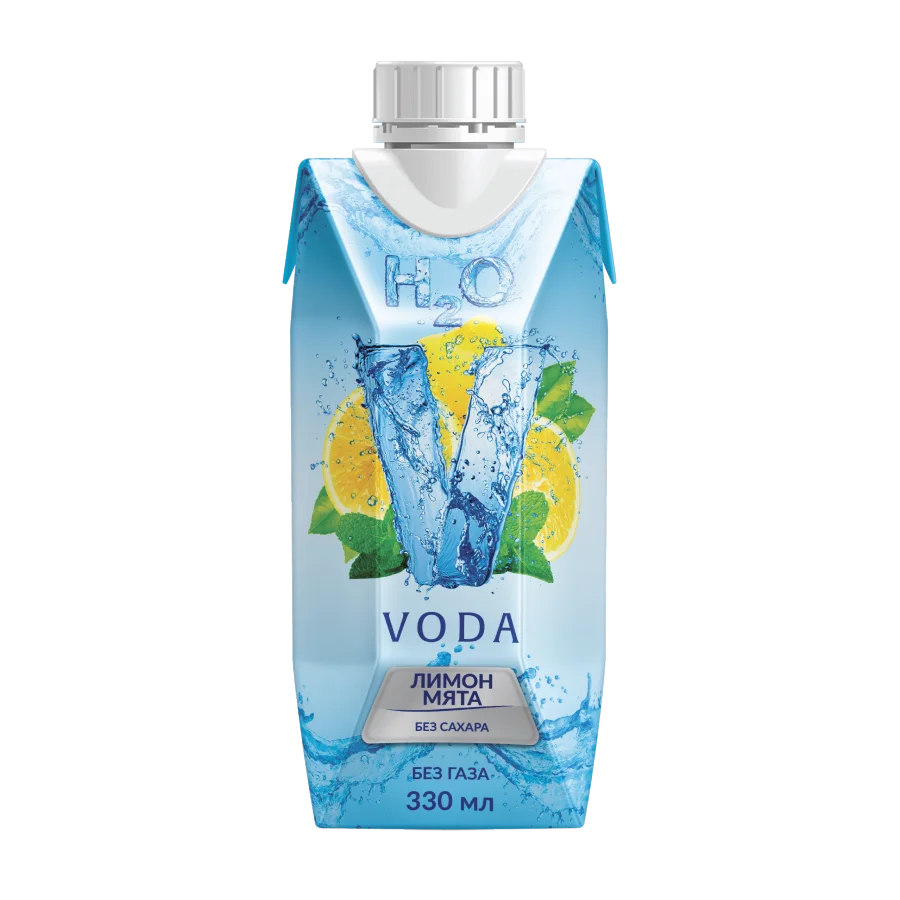 Напиток VODA с ароматизатором "Лимон и мята" (Prisma)