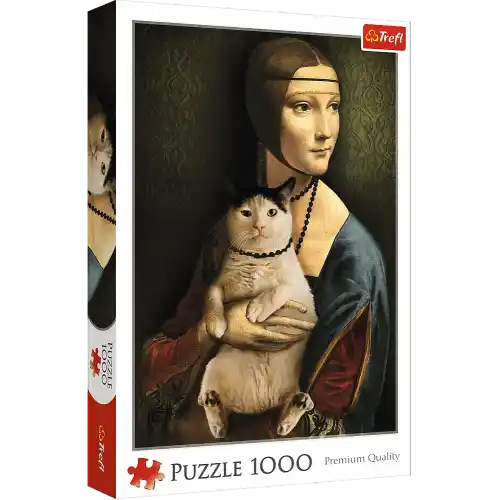 Lady with a Cat Art Collection Puzzle Trefl 10663 Buy for 9 roubles  wholesale, cheap - B2BTRADE