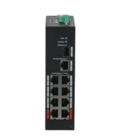 DAHUA DH-PFS3110-8ET-96 8-портовый неуправляемый коммутатор с PoE, уличное исполнение, 8xRJ45 100Mb PoE, 1xRJ45 1Gb + 1xSFP 1Gb uplink, суммарно 96Вт, коммутация 7.6 Гбит/с, MAC-таблица 8К