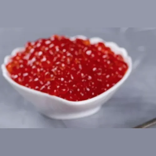 Chilled pink salmon caviar