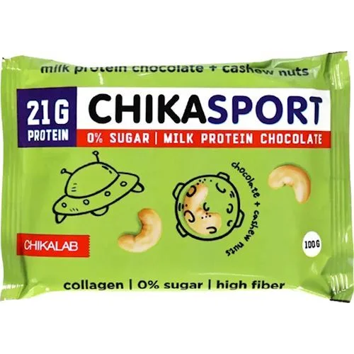 Протеиновый шоколад без сахара Chika Sport 