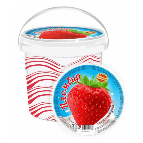 Ice cream Sundae with strawberry jam Morozkino, 500g