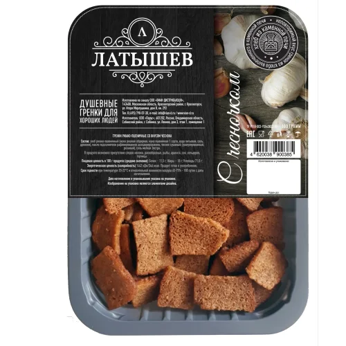 Latyshev Grenki rye-wheat with garlic 100 g tray