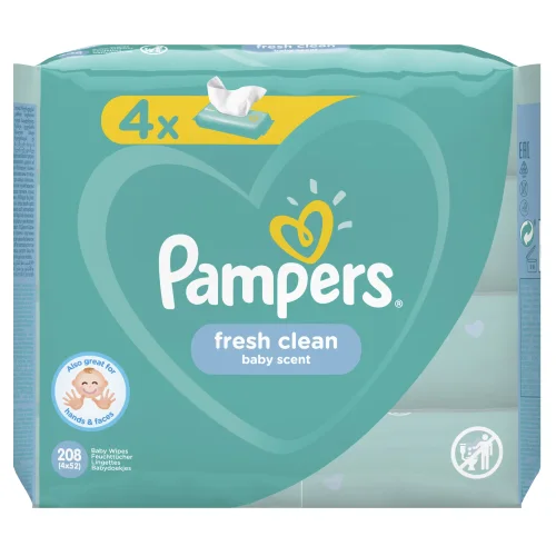 Children's wet wipes Pampers Fresh Clean 208 pcs.