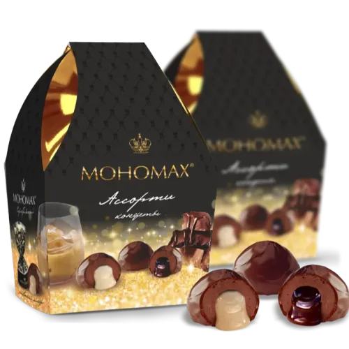 Набор конфет «Мономах® Ассорти» с гильзой в индивидуальном дизайне