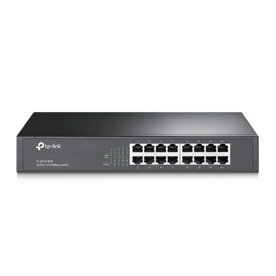 TP-Link TL-SF1016DS 16-портовый Fast Ethernet настольный/монтируемый в стойку коммутатор