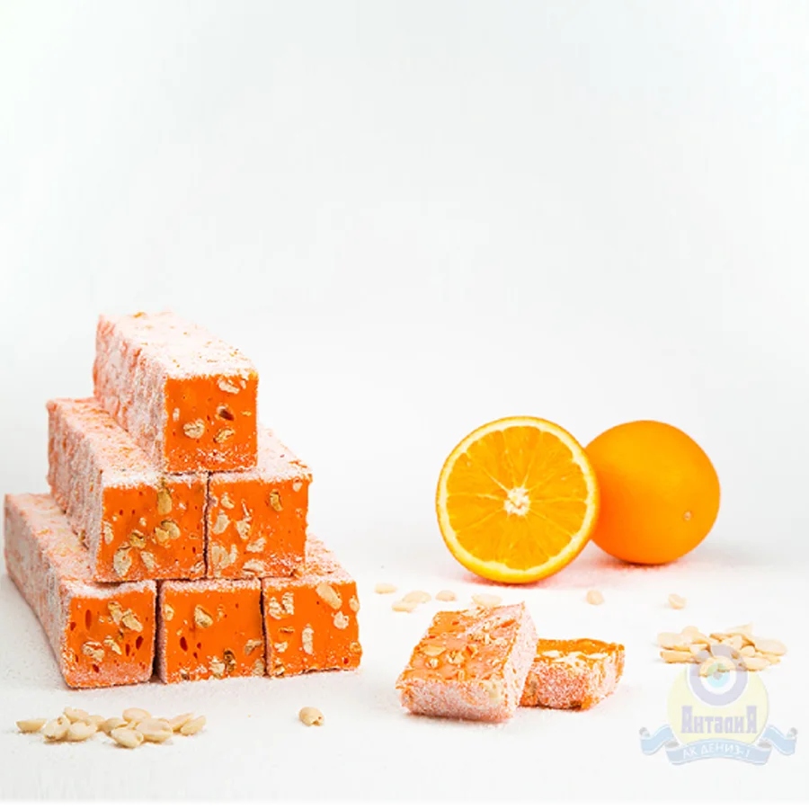 Брусковый лукум «Гарем» апельсиновый с арахисом
