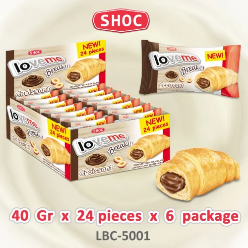 Croissant with chocolate-nut cream (pack of 5 pcs)