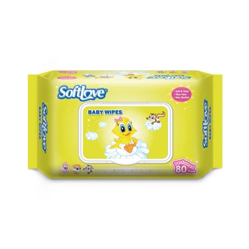 Влажные салфетки детские Softlove, ароматизированные 80шт