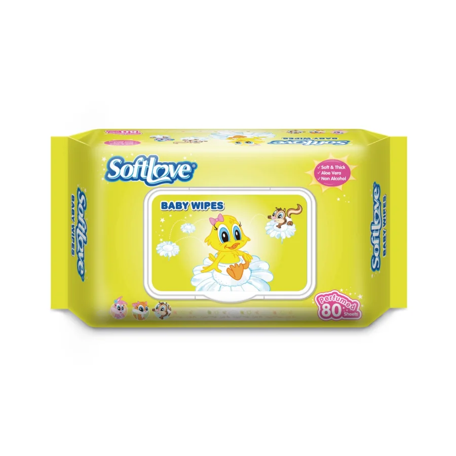 Softlove Baby Wet Wipes, Flavored 80pcs