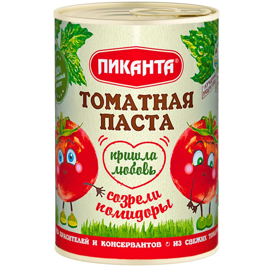 Tomato paste "Piquant" w / b No. 9, 380 g of 6 pcs.