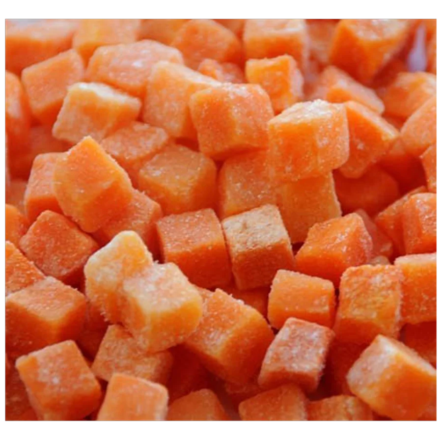 Blanched carrots, cube