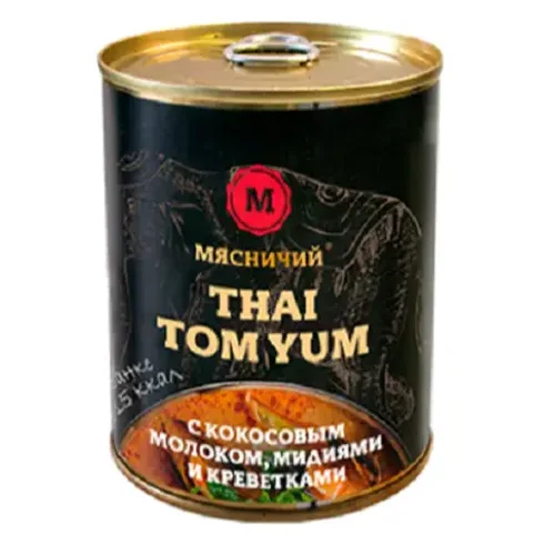 Thai Tom Yum с кокосовым молоком, мидиями и креветками