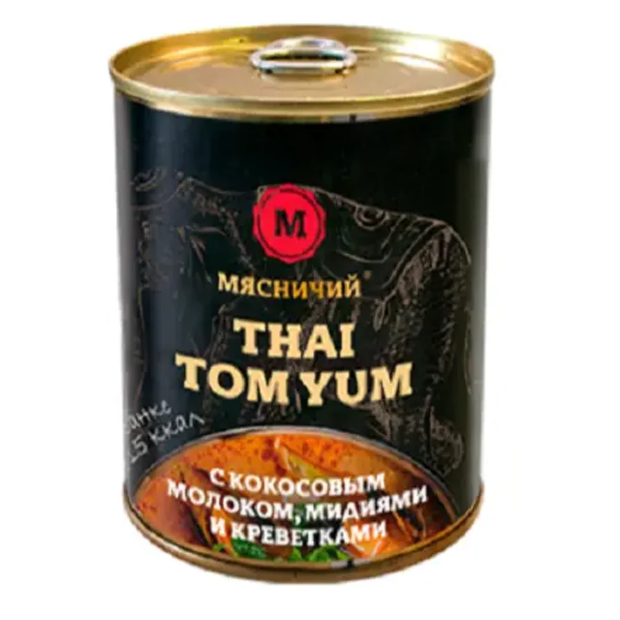 Thai Tom Yum с кокосовым молоком, мидиями и креветками