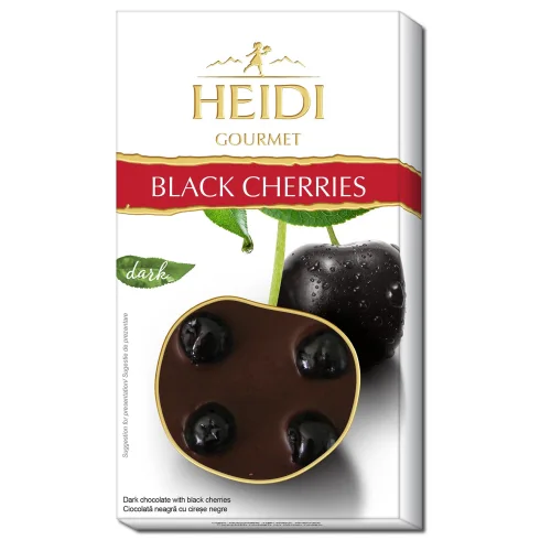 Gourmet dark CHOCOLATE with cherries 9 x 0.100 kg (Heidi)
