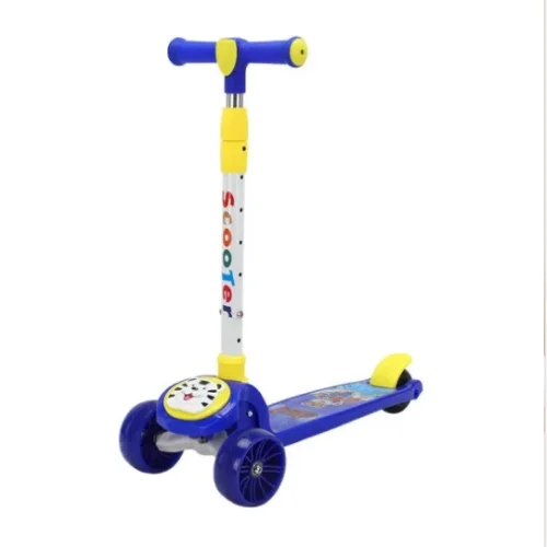 Tiger three-in-one children's scooter, folding single-pedal scooter for children from 2 to 12 years old