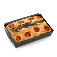Focaccia with tomatoes and rosemary