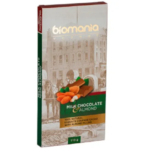 Milk chocolate "BIOMANIA" with a filling of the paste of Urback almond