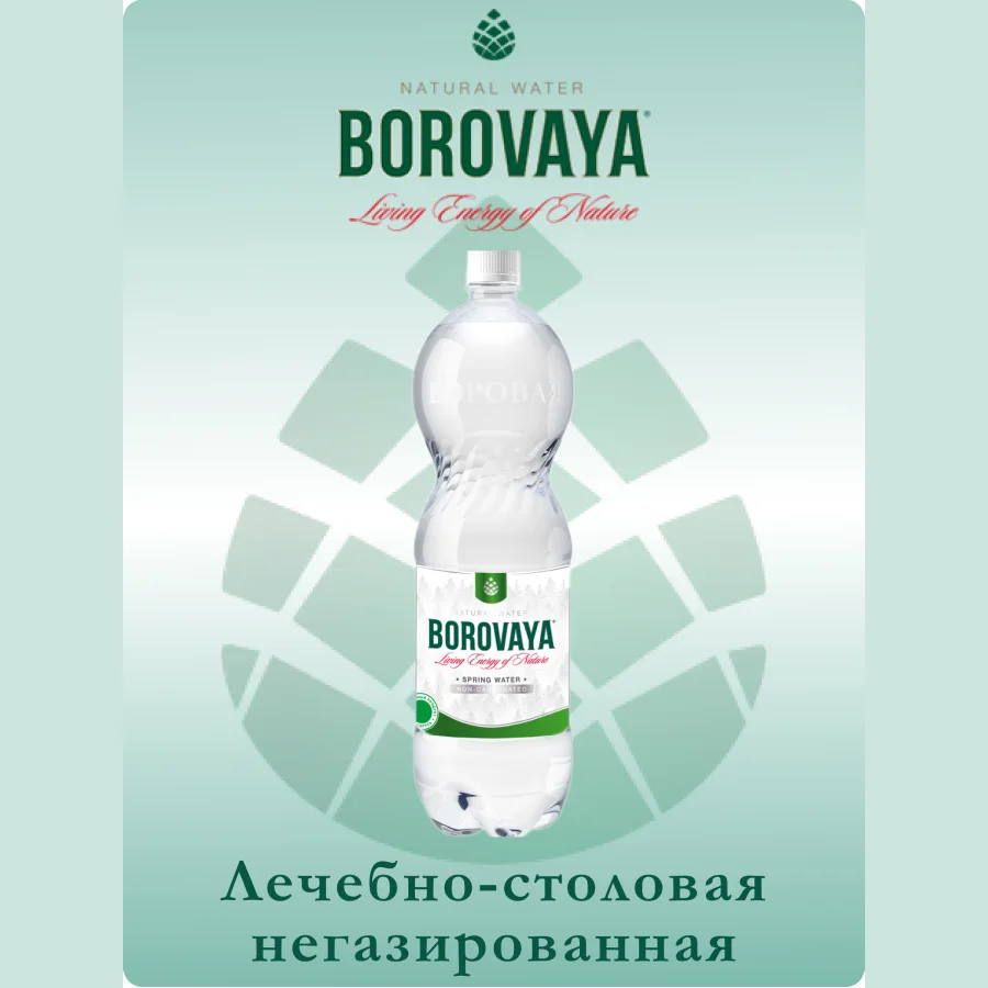 Borovaya mineral water (Borovaya) therapeutic and canteen drinking sulfate-calcium non-carbonated 1.5l, PET