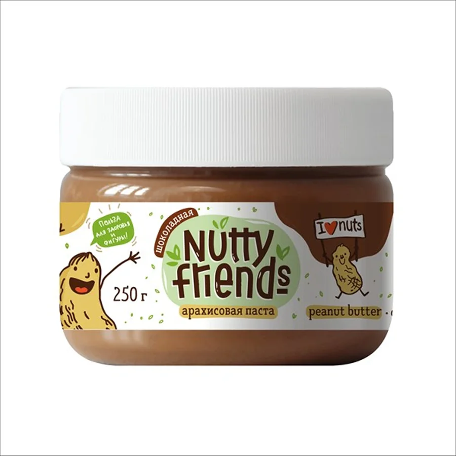 Шоколадная арахисовая паста Nutty friends Шоколадная