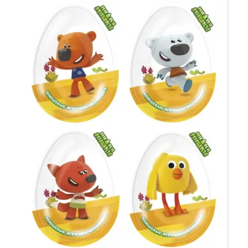 Large plastic egg with toy, marmalade and dragee Mi-Bear