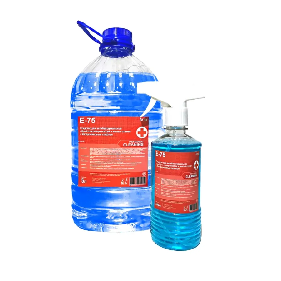 Means for antibacterial processing and washing glass E-75 PET 500ml (trigger) / 12pcs / 864pcs