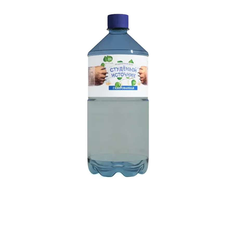 Вода родниковая питьевая 1л газ «Студёный Источник»