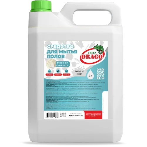 Green Drago floor cleaner with the aroma of "Sea freshness", 5 liters