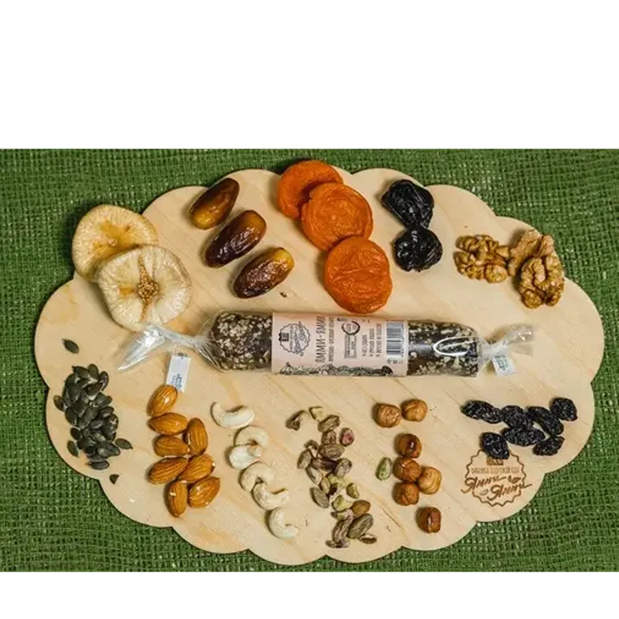 Fruit and nut sausage (transparent)